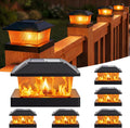 btfarm solar post cap lights flickering flame, fit, main product view