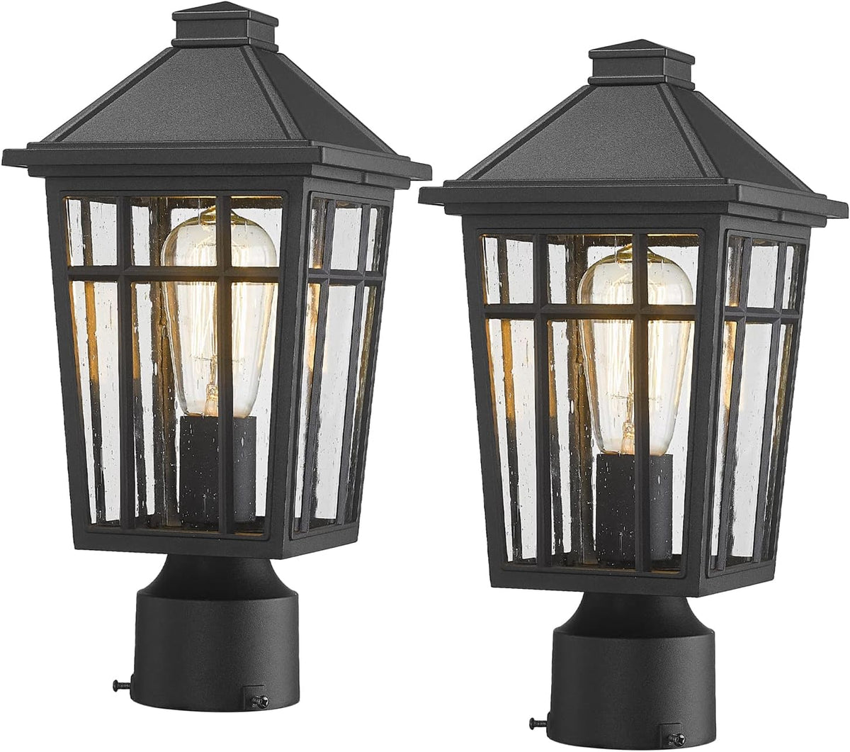 darkaway outdoor post lights lamp post light fixture, main product view
