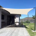 SUNNY GUARD Custom Size 6'x24' Rectangle Butter Cream UV Block Sunshade for Backyard Yard Deck Patio Garden Outdoor Activities and Facility(Customized)