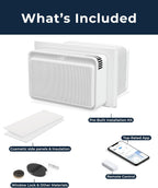 windmill 10,000 btu quiet window air conditioner, cools on a desk or shelf