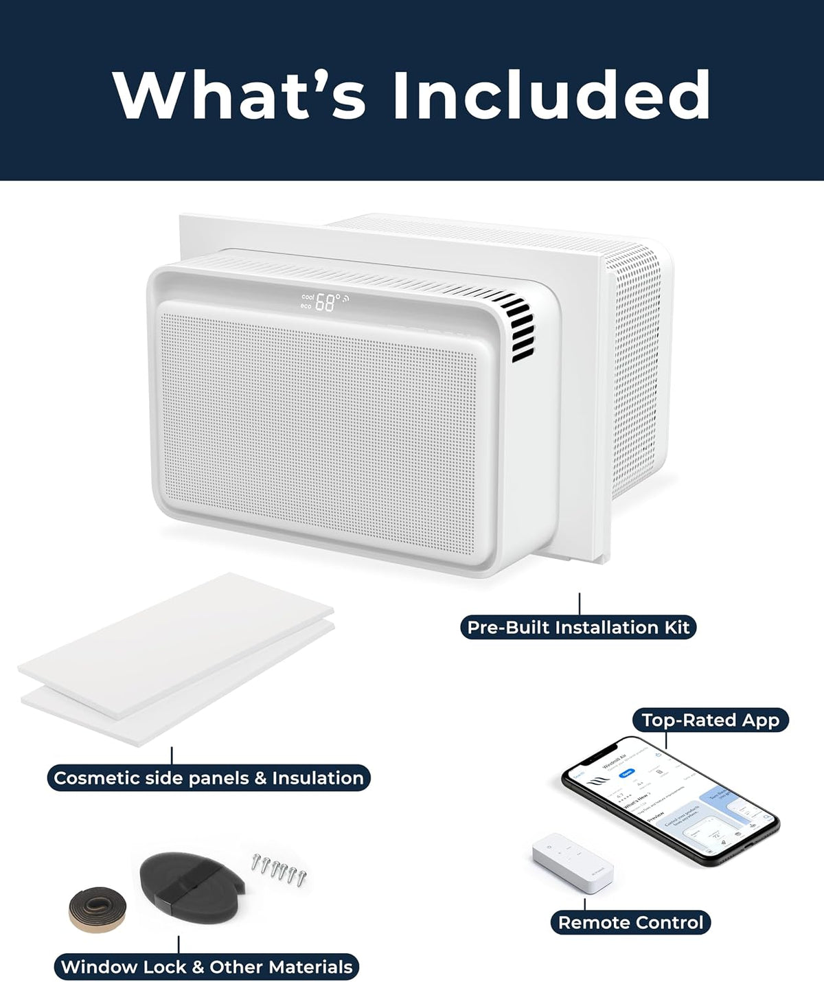 windmill 10,000 btu quiet window air conditioner, cools on a desk or shelf