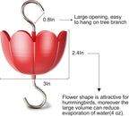 Ant Moat for Hummingbird Feeders, Metal Ant Guard for Hummingbird, Hummingbird Feeder Accessory Hooks, Insect Guard with Large Capacity, Red 4 OZ x 2 Pack | Rust-Proof Red Tulip Flower Insect Guard Accessory with Heavy-Duty Hooks