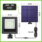 Solar Lights Outdoor 6500K Cool White Solar Flood Lights, Waterproof Dusk to Dawn Solar Powered Security Spot Lights for Porch Patio Yard Garage 1 Pack