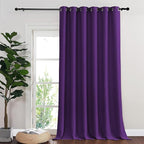 NICETOWN Blackout Curtains & Drapes - Privacy Thermal Efficiency Backdrop Curtains for Bedroom Room Divider Living Room Patio Sliding Glass Door, Wide 80 x Long 144 inch, Royal Purple, 1 Panel