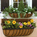 2pcs 48" Garden Coconut Planter Liners Preformed Window Box Liners Natural Trough Coco Liner Coir Mats (48 inch)