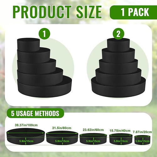 5 Tiered Strawberry Planter for Outdoor Plants, 39 Inch Heavy Duty Strawberry Tower Planter Grow Bags, Breathable Non Woven Fabric Raised Garden Bed for Vegetables Flower Herbs Gardening