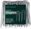 FEED GARDEN 4 Inch 200 Pack Hot-dip Galvanized Landscape Staples 11 Gauge Anti-Rust Garden Stakes Landscaping Fabric SOD Pins Yard Stakes for Weed Barrier Fabric