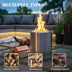 9.7 x 7.1 inch tabletop fire pit by, side view