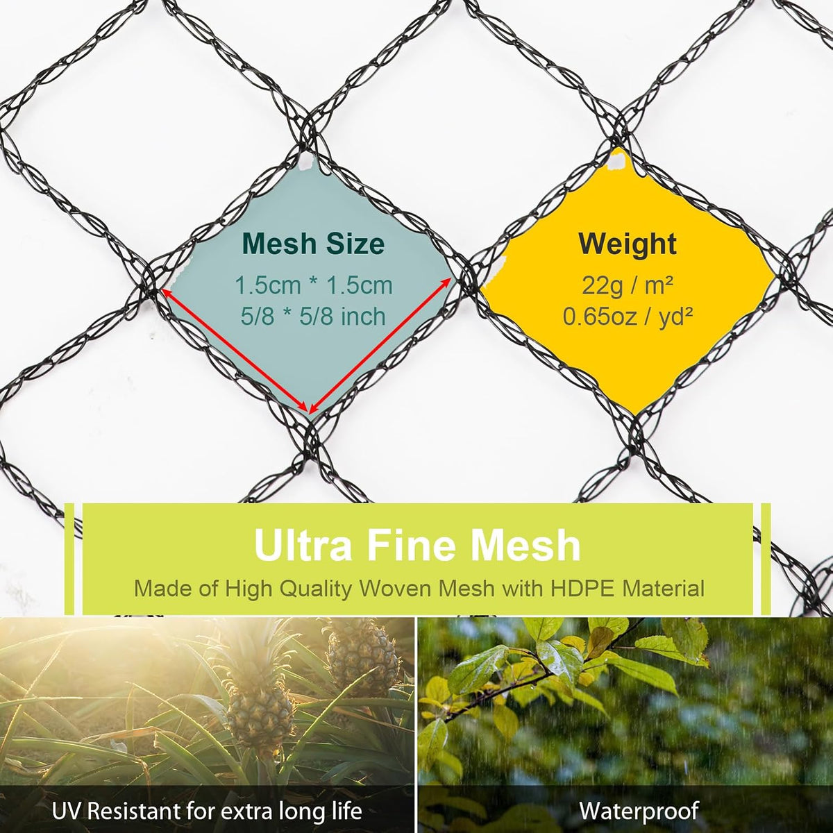 bird netting for garden protection, anti bird mesh shown in use