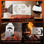 BBQ Accessories Gifts for Dad, 7 in 1 Grill Spatula,Funny Christmas White Elephant Stocking Stuffer Gifts for Men Husband