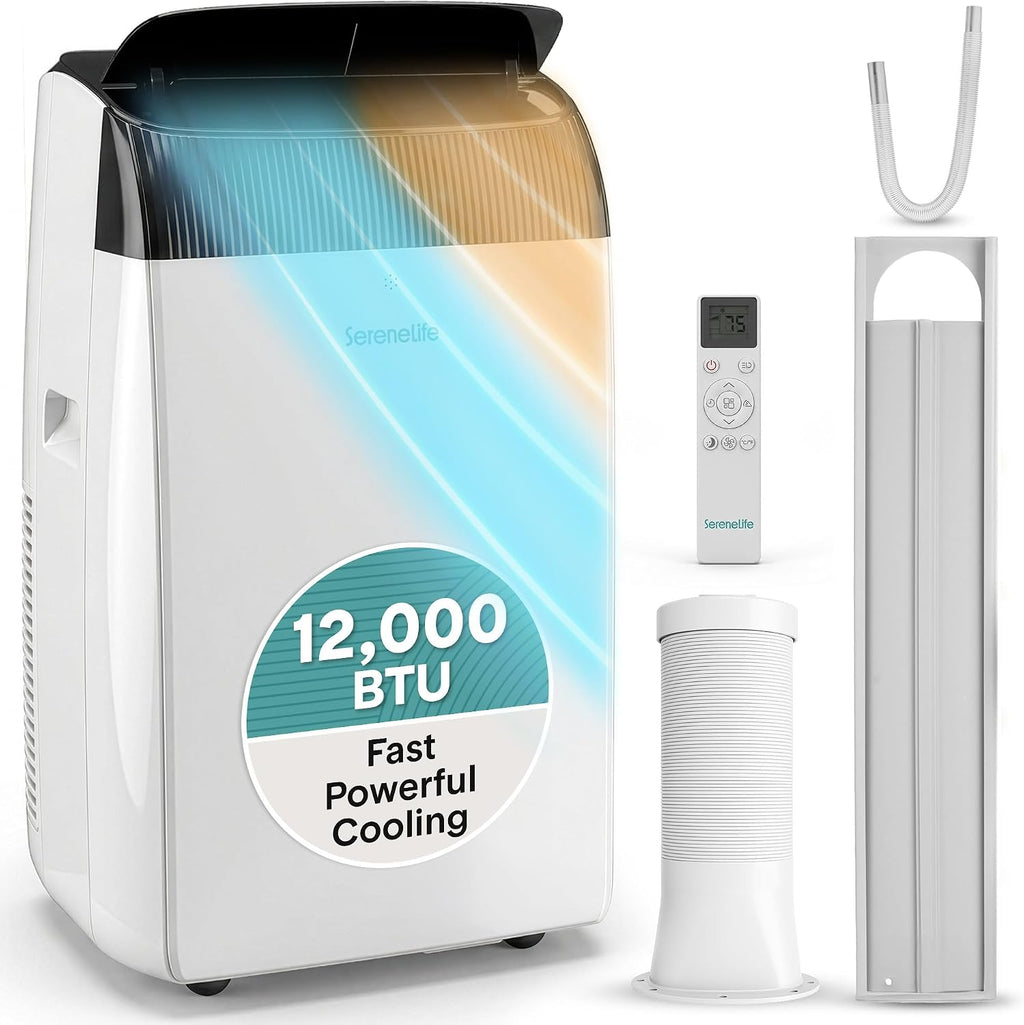 serenelife portable air conditioner with heat & built-in, main product view