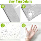 4x6 ft clear tarp heavy duty waterproof,clear vinyl shown in use