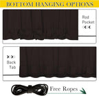 NICETOWN 2 Panels Outdoor Curtains Waterproof Pocket & Back Tab on Top & Bottom, Thermal Insulated Windproof Sun Blocking Outside Privacy Drapes for Patio with Fixed Rope, W52 x L95, Toffee Brown