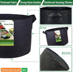 3-Pack 30 Gallon Thickened Plant Grow Bags Large (24x16 in) Heavy Duty Garden Bag Fabric Plant Pots for Tomato,Potato Planter,Flower Pots,Herbs Veggies Planting,Barrel Planter,Leaf Bag,Yard Waste Bags