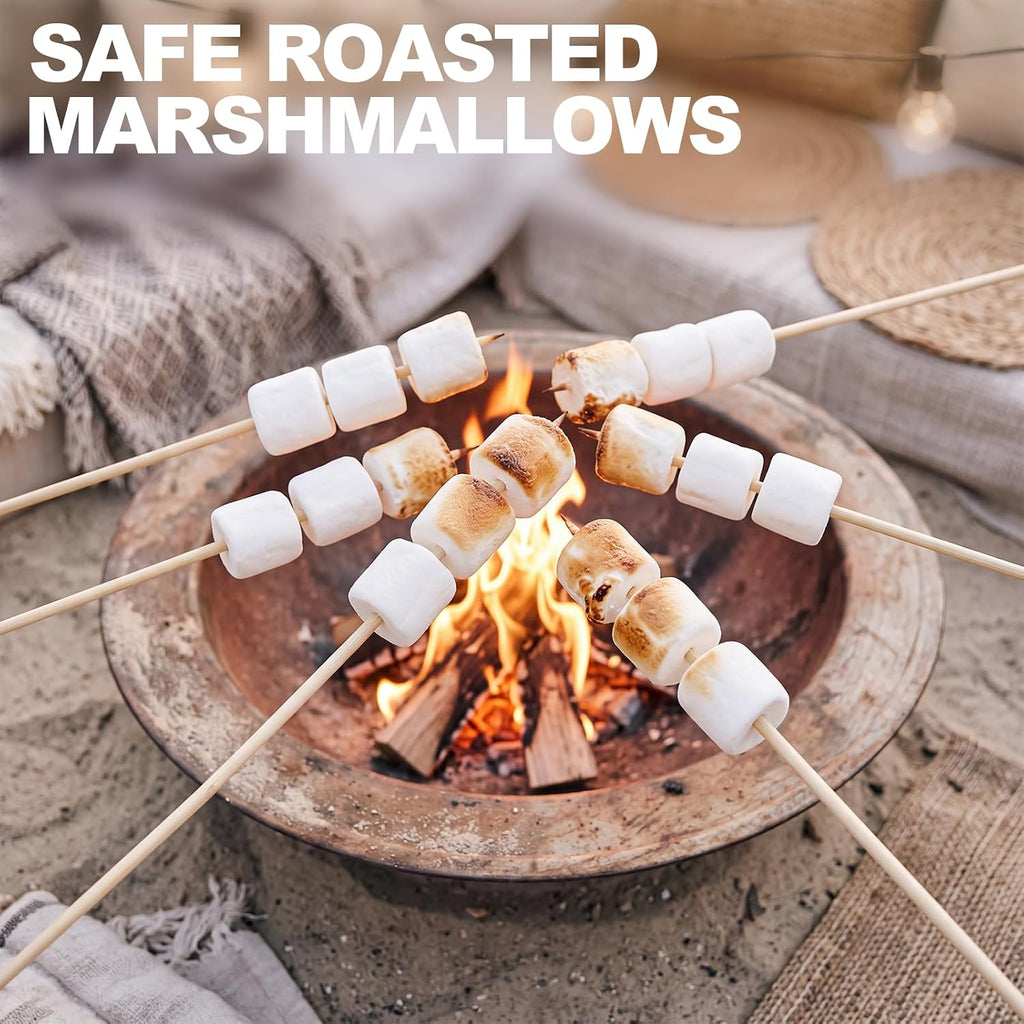 500 Pcs Marshmallow Roasting Sticks 30" Long 5mm Thick, Smores Sticks Bamboo Skewers BBQ Kabob Grilling Barbecue Roasting Camping for Outdoor Fire Pits Campfires