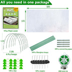plant covers freeze protection kit, 10 x 30ft, close-up detail