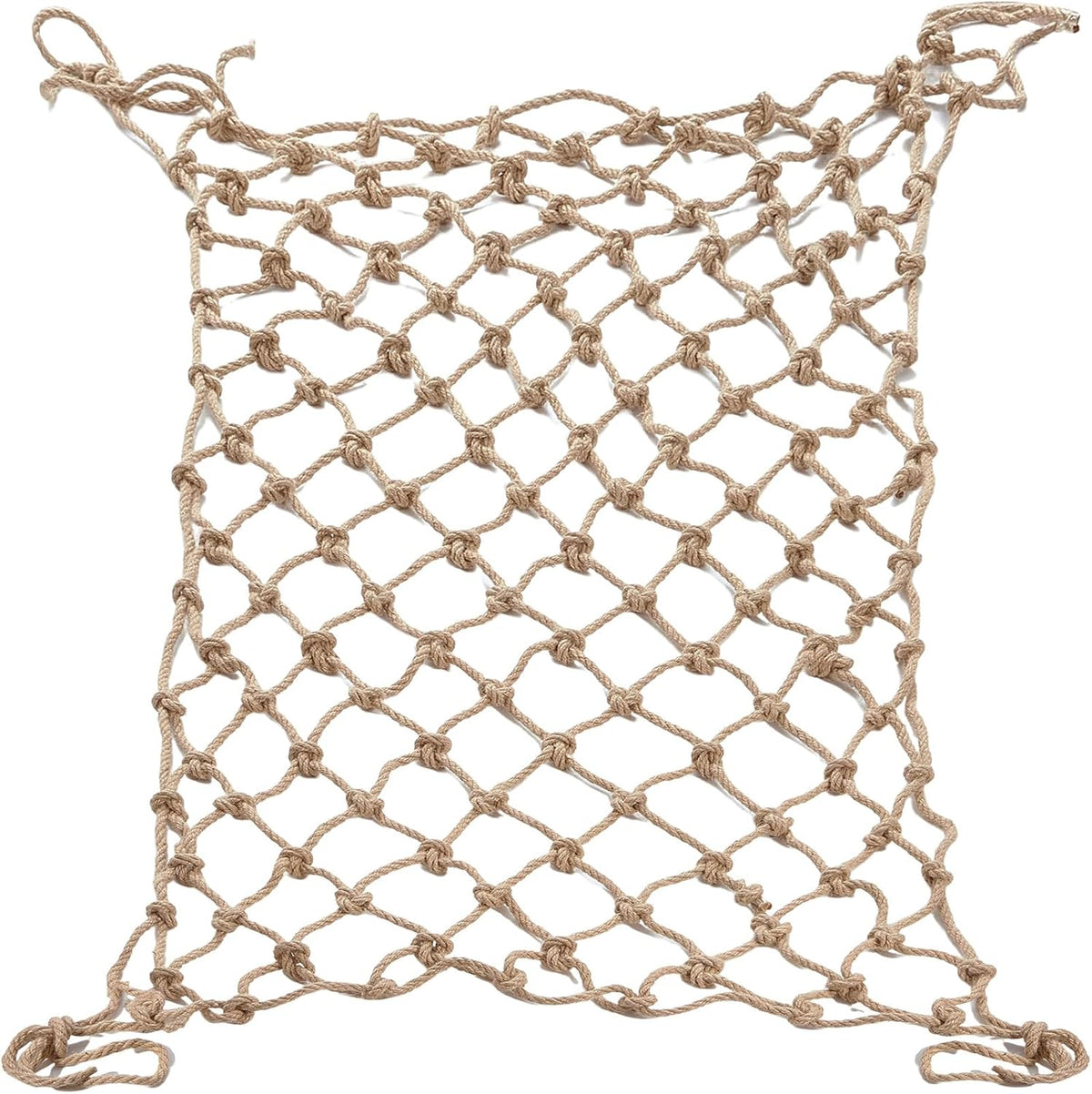 hemp rope net (6ftx12ft) heavy duty natural jute, view 9