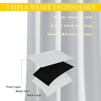 NICETOWN Greyish White Sliding Door Curtain 118 inch Length, Grommet Room Darkening Thermal Curtain Extra Long Sound Dampening for Living Room/Bedroom, W80 x L118, 1 Panel