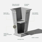 Veradek Fairmont Tall Plastic Planter - Large Outdoor Planter for Front Porch | Crack Resistant All-Weather Use | Classic Estate Design for Tall Plants, Flowers, Trees
