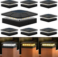 4x4 solar fence post cap lights outdoor waterproof, main product view