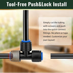 100FT Drip Irrigation Kit, Adjustable Sprinklers for Raised Garden Beds | For Home Gardeners, Ideal for Flower Beds, Vegetable Gardens, Greenhouses & Patio Plants, Expandable Design & Timer Ready