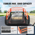 vevor atv utv trailer tow behind dump cart, close-up detail