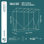 vounot® garden greenhouse tomato grow house with roll-up, close-up detail