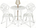 dortala outdoor bistro set for 2, cast aluminum, main product view