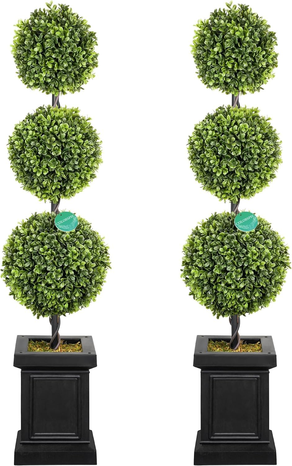 3.5ft boxwood outdoor topiary set of 2 with, main product view