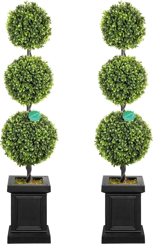 3.5ft boxwood outdoor topiary set of 2 with, main product view