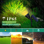 Solar Spot Lights Outdoor, Waterproof Solar Landscape Spotlights 18 LED 2-in-1 Uplights Adjustable Flag Pole Lights Solar Powered 3000k Warm White for Garden Yard Driveway Pathway