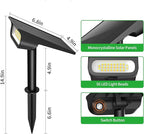 Solar Light Outdoor Waterproof IP65, 56 LED 3 Color Modes Solar Spot Lights Outdoor, Solar Powered Garden Lights for Outside Landscape Pathway Yard House Patio Garage Driveway Tree, 2Pack