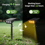 Solar Spot Lights Outdoor, RGB Solar Landscape Spotlights IP65 Waterproof Adjustable Light House Lights Colorful Spot Light for Yard Garden Pathway (6)
