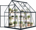hooyeah 6 x 6 ft polycarbonate greenhouse for, main product view