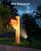 4 Pack Solar Powered Spotlights Waterproof Outdoor for Christmas Decorations, Tree, Santa Claus, Snowman, Christmas Ambient Outdside Spot Landscape Lights for Wall, Garden, Yard, Sidewalk, Warm White