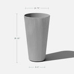 Veradek Demi Series Tall Planter for Porch, Patio, Backyard | Durable Plastic-Concrete Material | Modern Décor for Tall Plants, Grasses