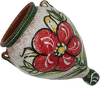 Spanish Hand-Painted Wall Orza Flower Pot, Green Design