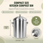epica kitchen compost bin for kitchen countertops, 1.3 shown in use