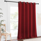 NICETOWN Blackout Curtains 84 Inch Length, Thermal Insulated Curtains for Bedroom Grommet Energy Saving Room Darkening Drapes for Living Room Window, 1 Panel, Burgundy Red, 66" W x 102" L