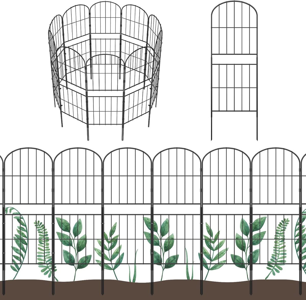decorative garden fence fencing 36in (h) x 16ft, main product view