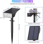 Solar Spot Lights Outdoor Color Changing, [7 Mode/6 Pack] Christmas Landscape Spotlights, Solar Lights Outdoor Waterproof,Led Powered Flood Light for Halloween Pathway Yard Garden Tree Walkway