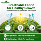 10 ft x 50 ft frost cloth, plant, side view