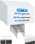 mulctun 24"x36" 5mm blank yard signs with stakes,10pcs, main product view