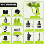 cordless car washer, 1100psi, portable cleaning tool with, package contents