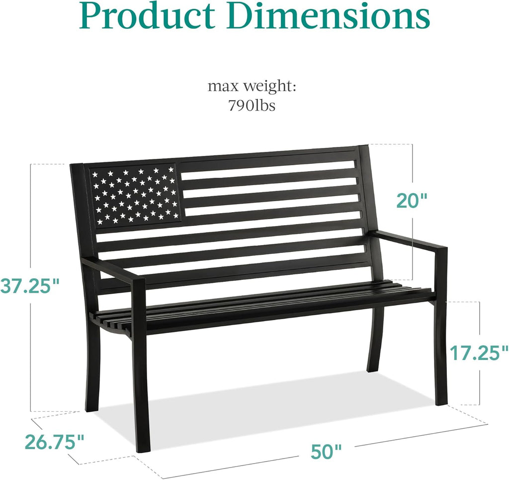 best choice products outdoor bench 2-person steel indoor/outdoor shown in use