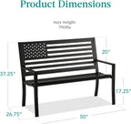 best choice products outdoor bench 2-person steel indoor/outdoor shown in use