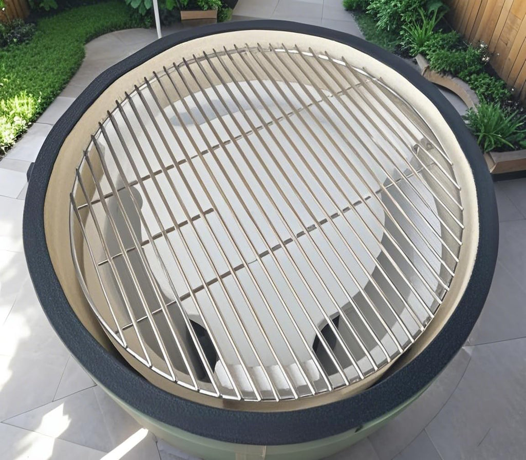 15 inch Heat Deflector, Plate Setter, Pizza Stone, Smoking Stone for Medium Big Green Egg Grill and 15" Diameter Cooking Grills, Kamado Grill, 15" Smoking Stone