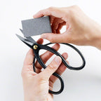 wazakura 4pcs bonsai tool kit, traditional scissors and showing dimensions