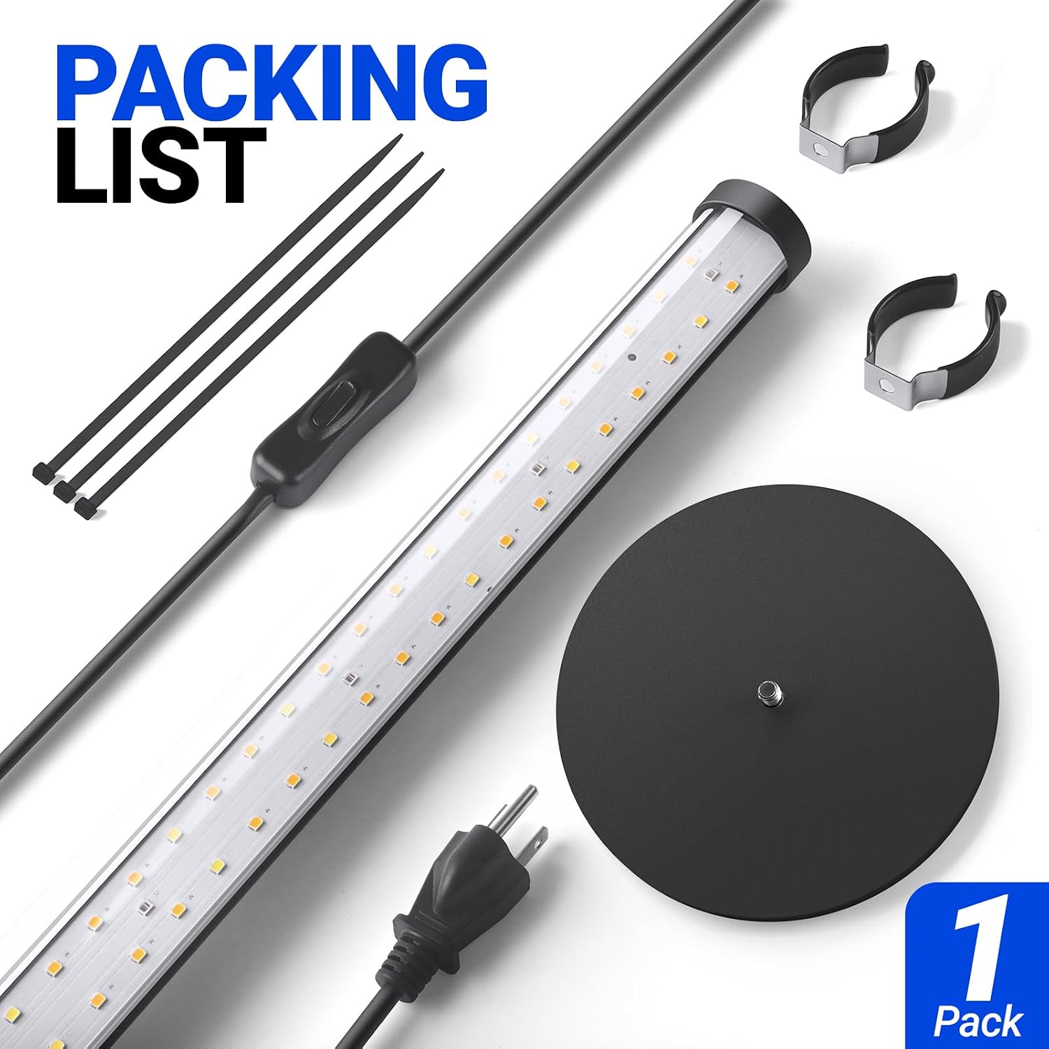 Barrina T10 Standing Grow Light for Indoor Plants, 20W 2FT, Full Spectrum | Desk LED Plant Light, Hanging and Standing Mount, Table Top Vertical Grow Lights with On/Off Switch, Ideal for Plants Growth