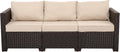 waroom patio couch pe rattan 3-seat outdoor sofa, main product view